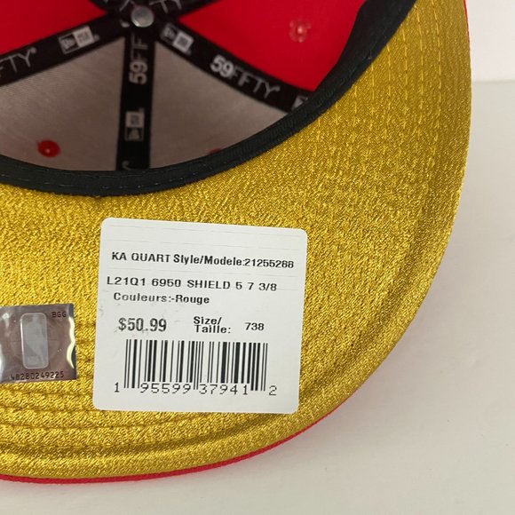 NEW Toronto Raptors New Era 59Fifty NBA Team Shield Fitted Hat Cap Mens Sz 7 1/8 - Picture 8 of 11